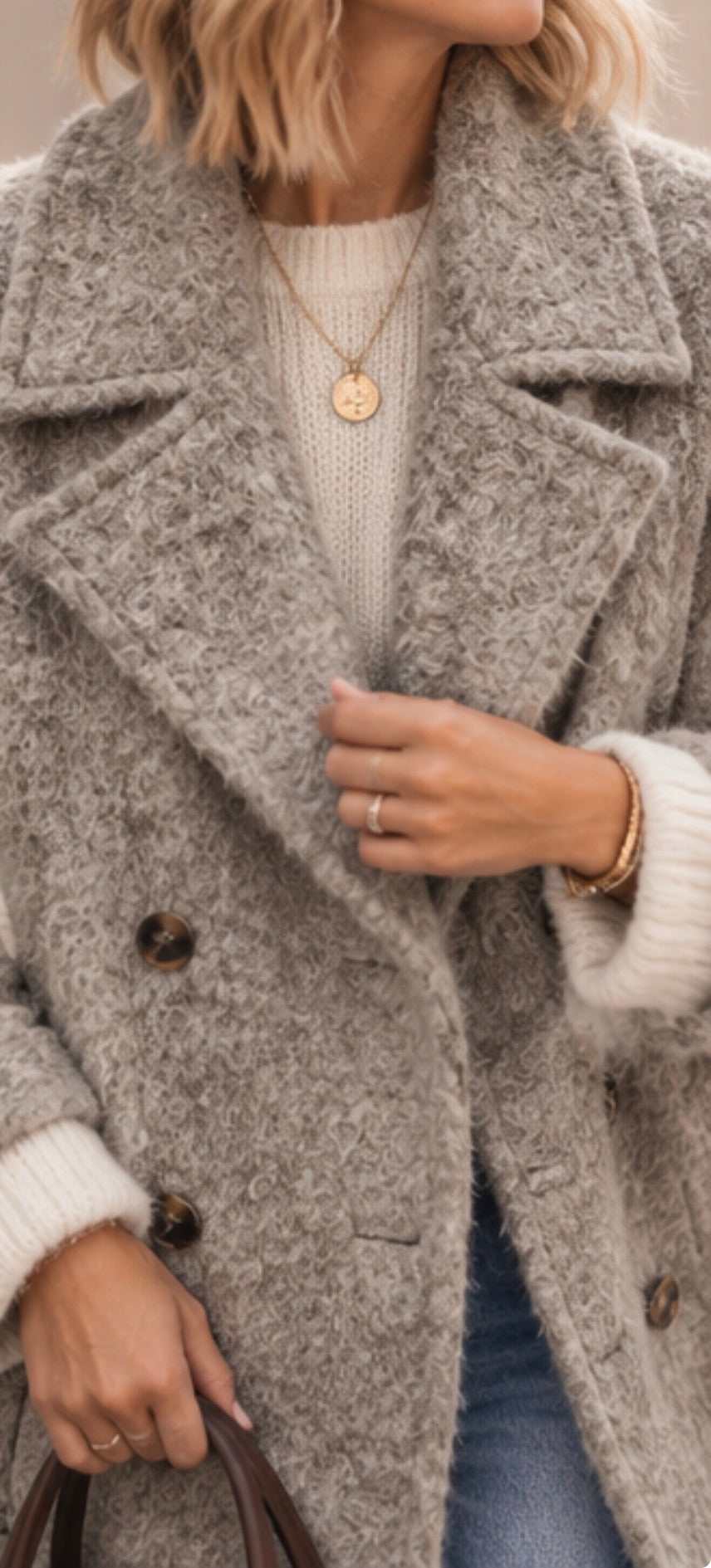 Manteau long MANON - Beige
