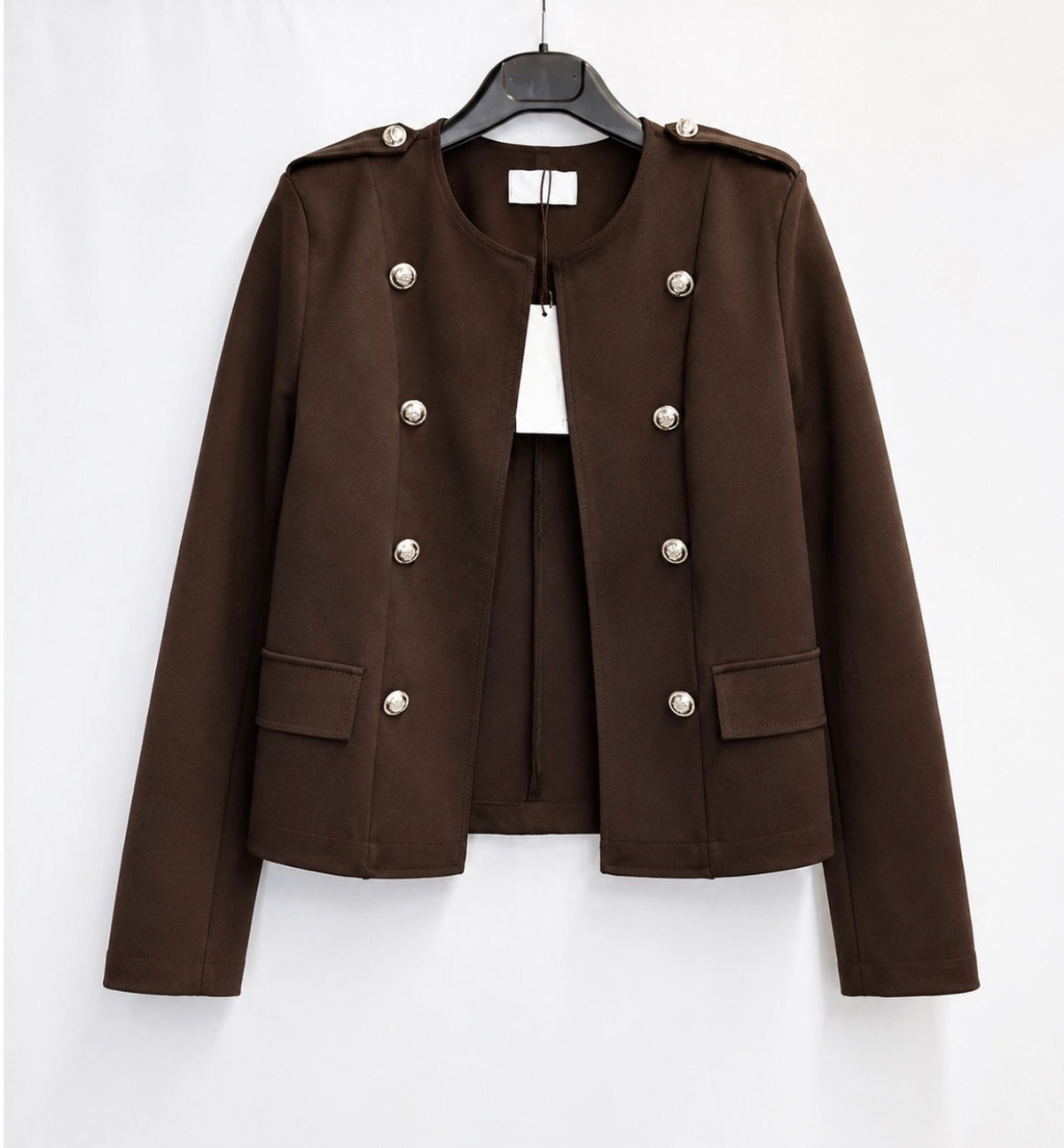 Veste style officier - LEANDRO- Chocolat
