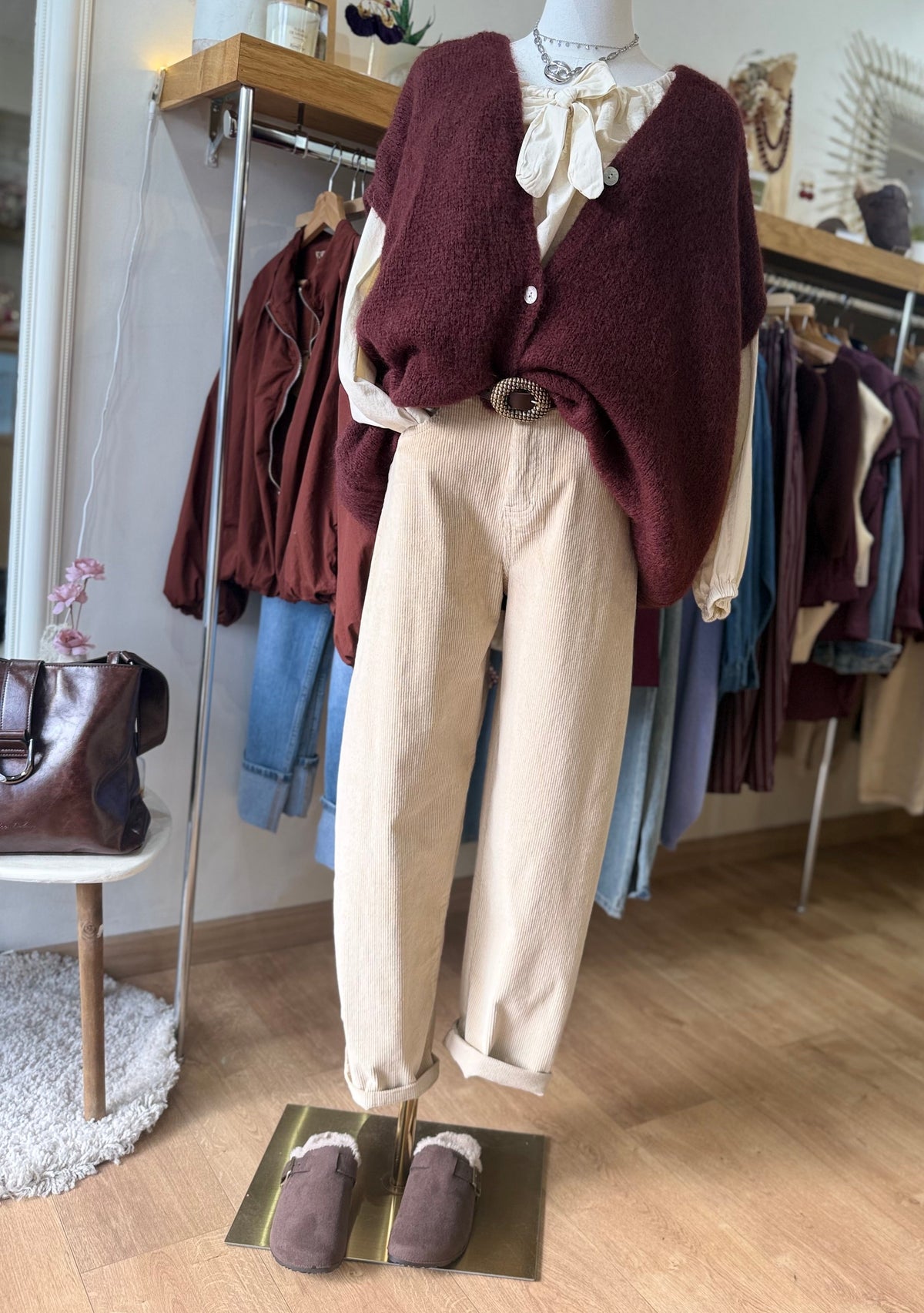 Gilet MURIEL - Loose - Bordeaux