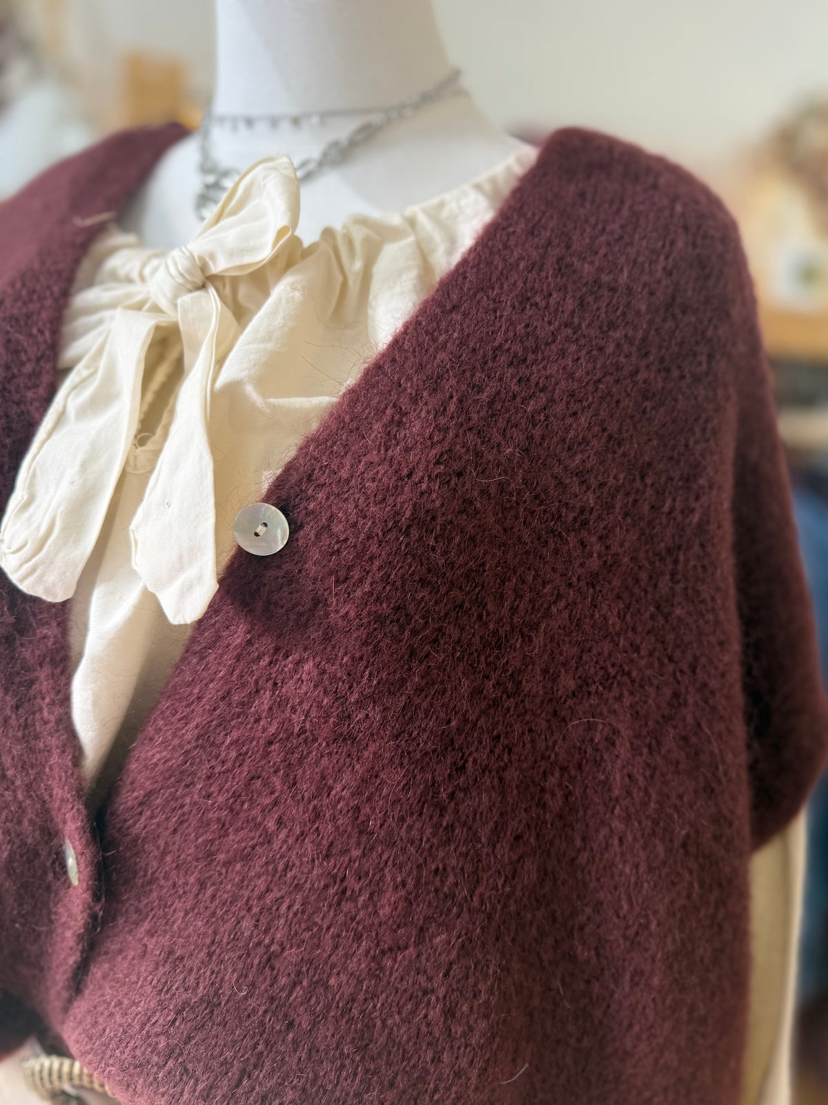 Gilet MURIEL - Loose - Bordeaux