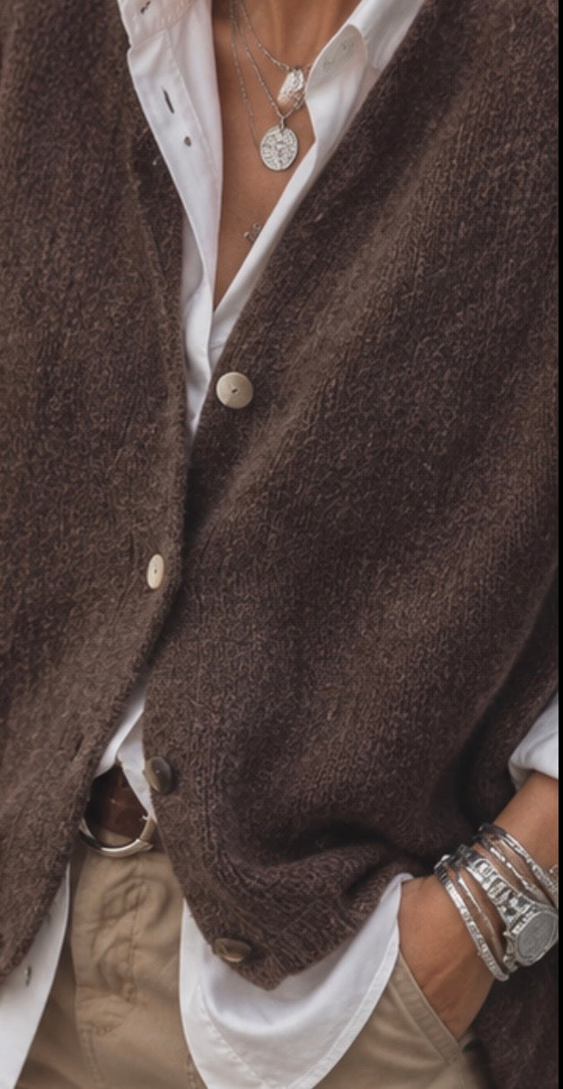 Gilet MURIEL - Loose - Choco