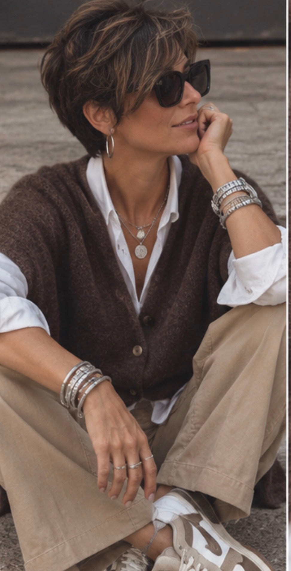Gilet MURIEL - Loose - Choco