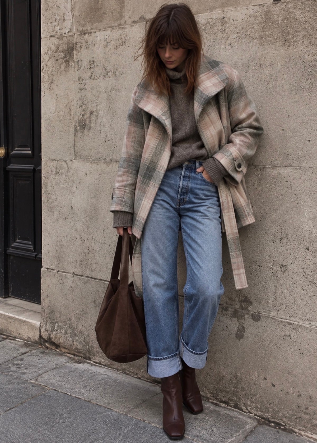 Manteau à carreaux MARIUS