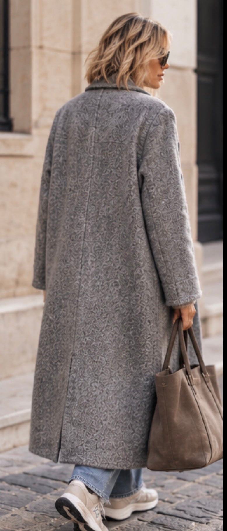Manteau long MANON - Gris