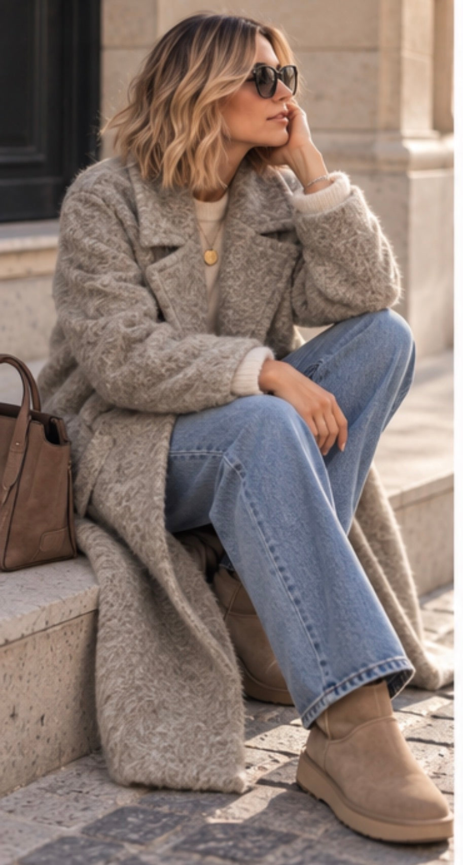 Manteau long MANON - Beige