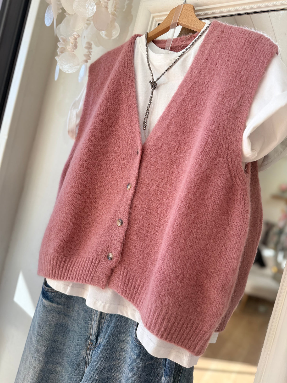 Gilet MALO - Vieux rose
