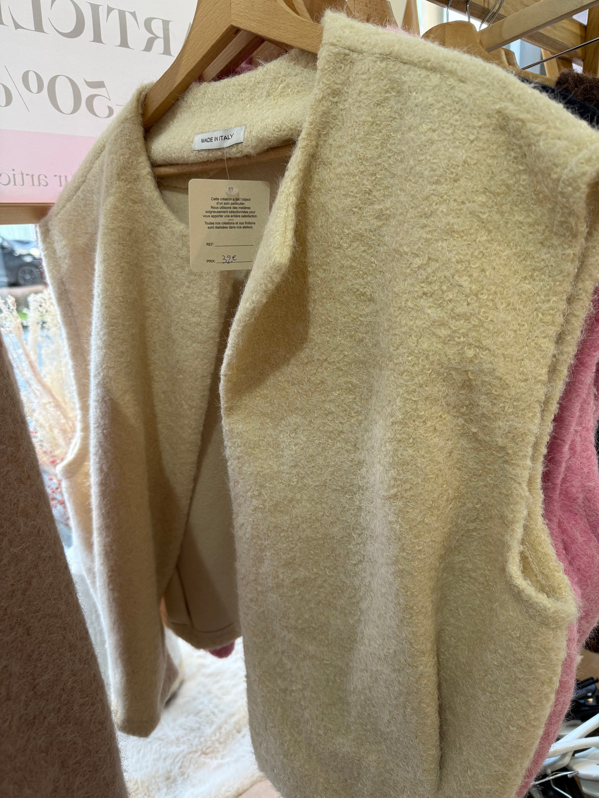 Veste sans manches  FAUSTINE écru