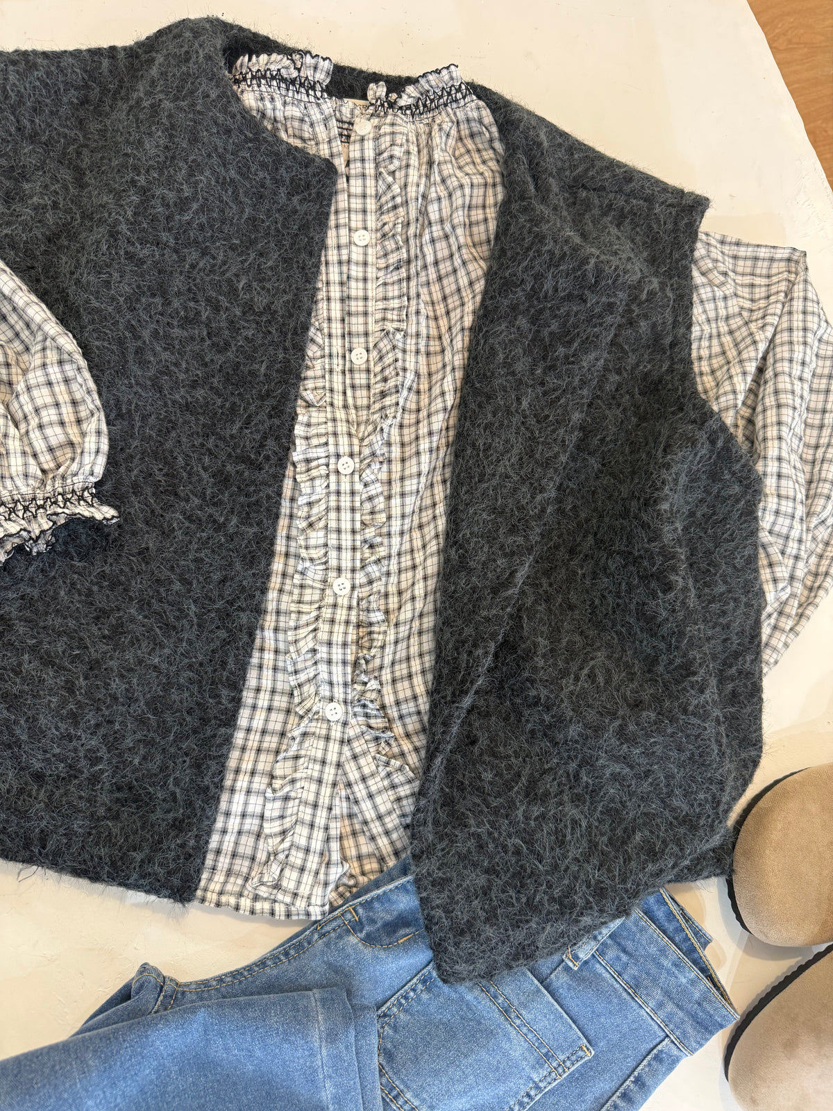 Veste sans manches - FAUSTINE-  Gris foncé