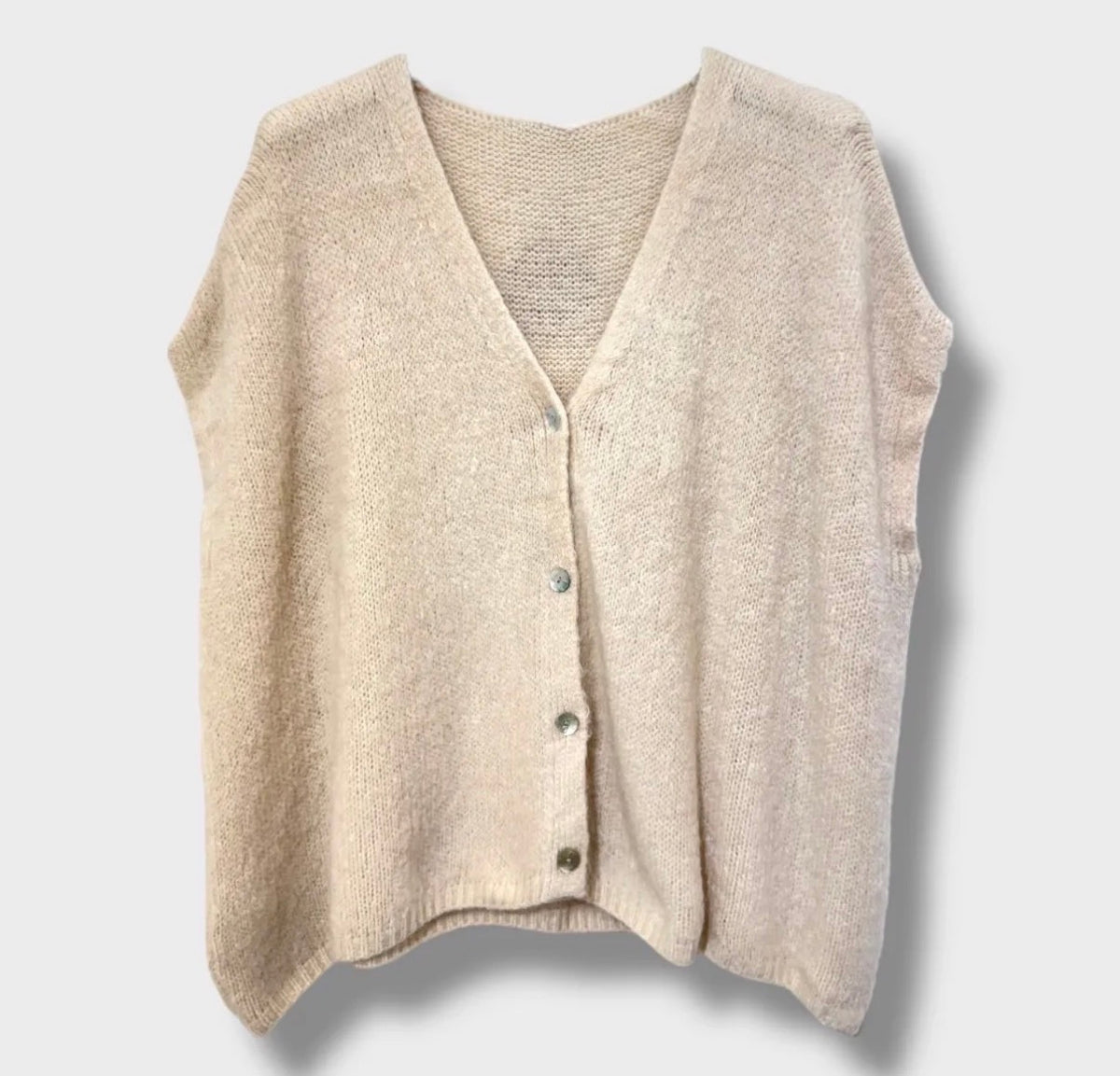 Gilet Muriel -  Grande taille - Beige