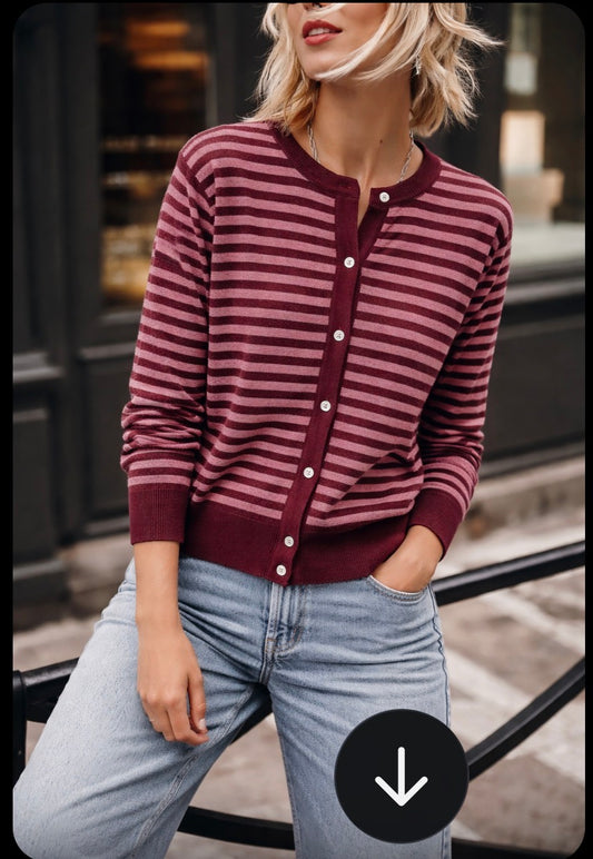 Cardigan rayé - ANAYA