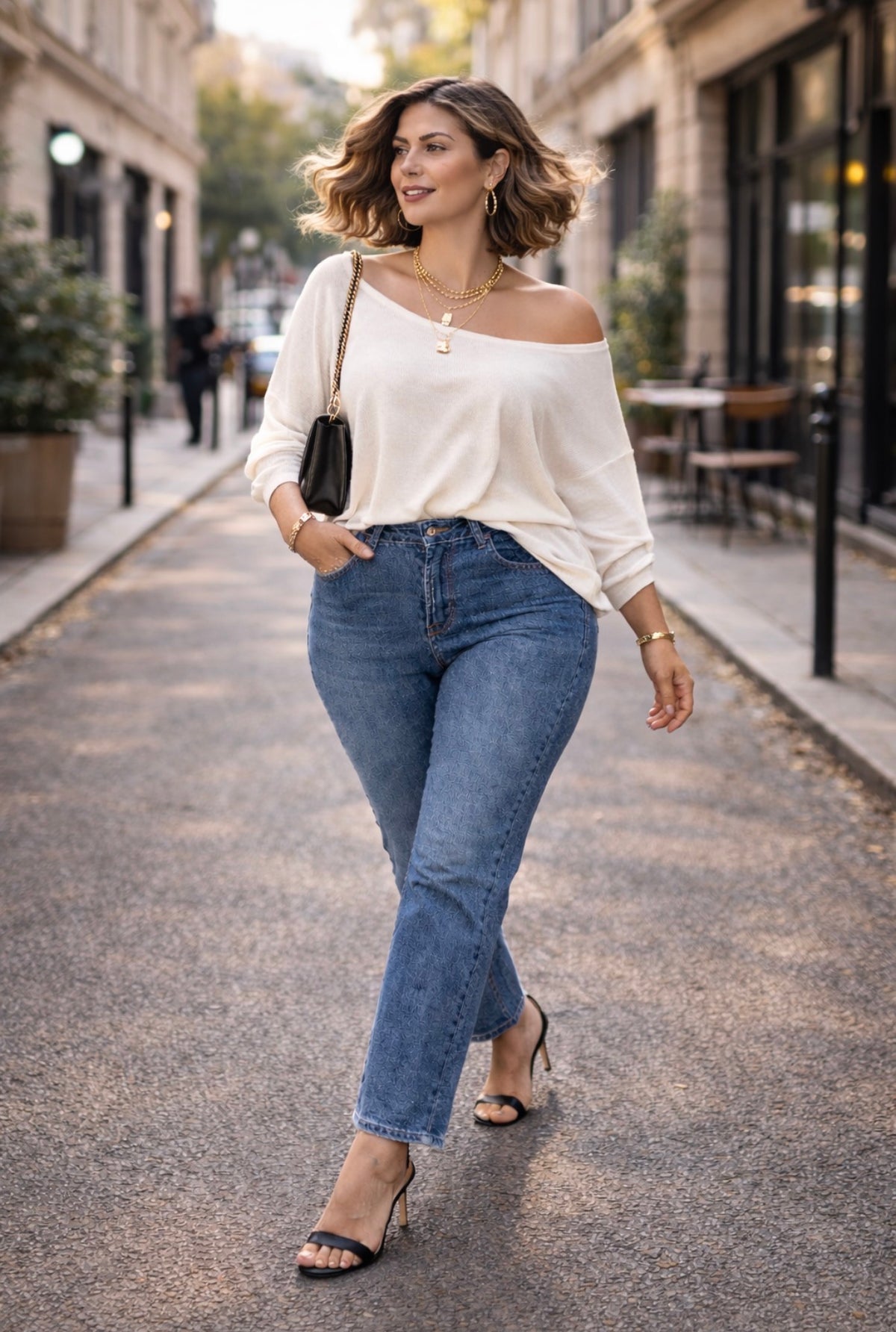 Jean coupe droite - Mom Fit - Grande taille