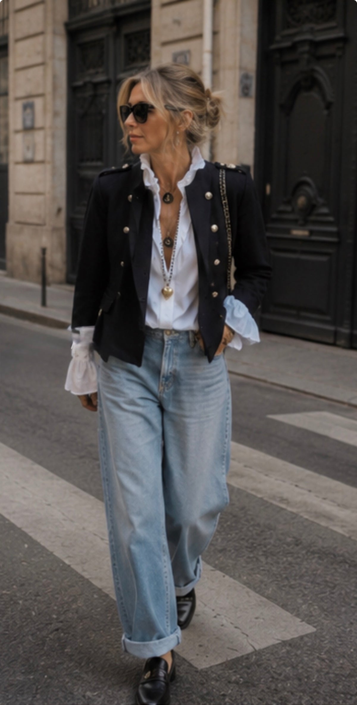 Veste style officier - LEANDRO- Noir