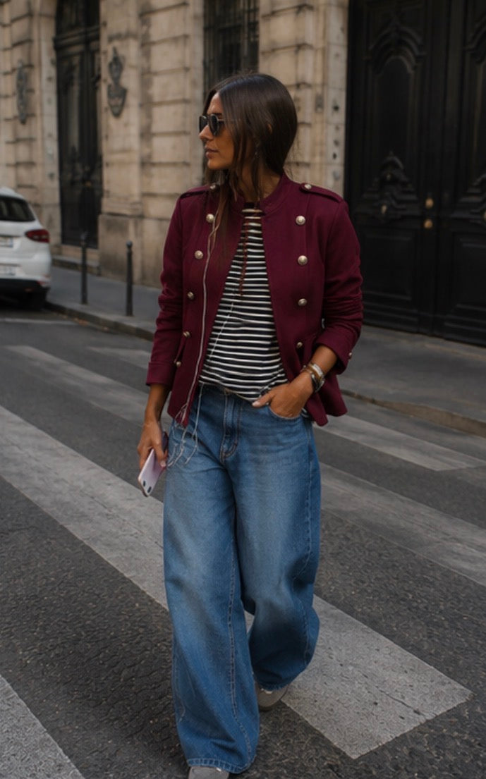 Veste style officier - LEANDRO- Bordeaux