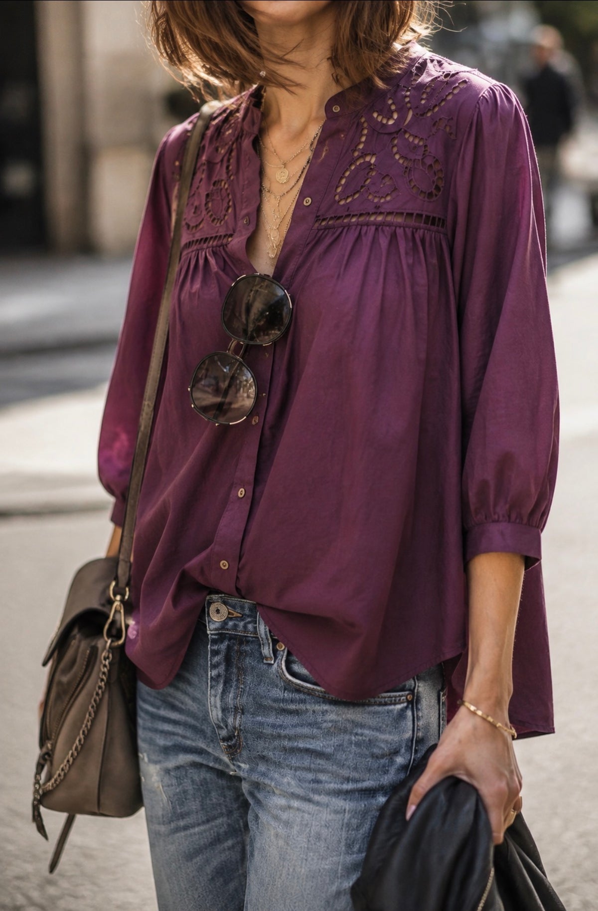 Blouse LINA - Prune