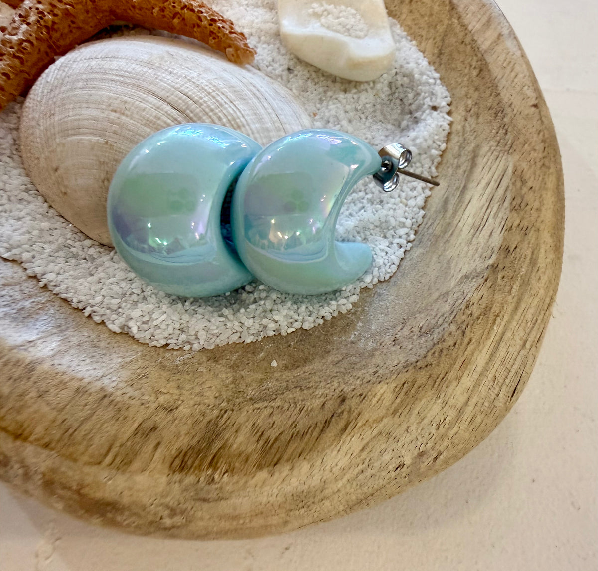 Boucles d'oreilles goutte colorées