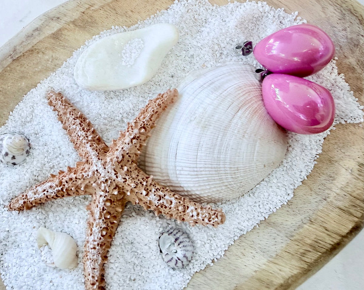 Boucles d'oreilles goutte colorées