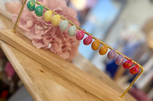 Boucles d'oreilles goutte colorées